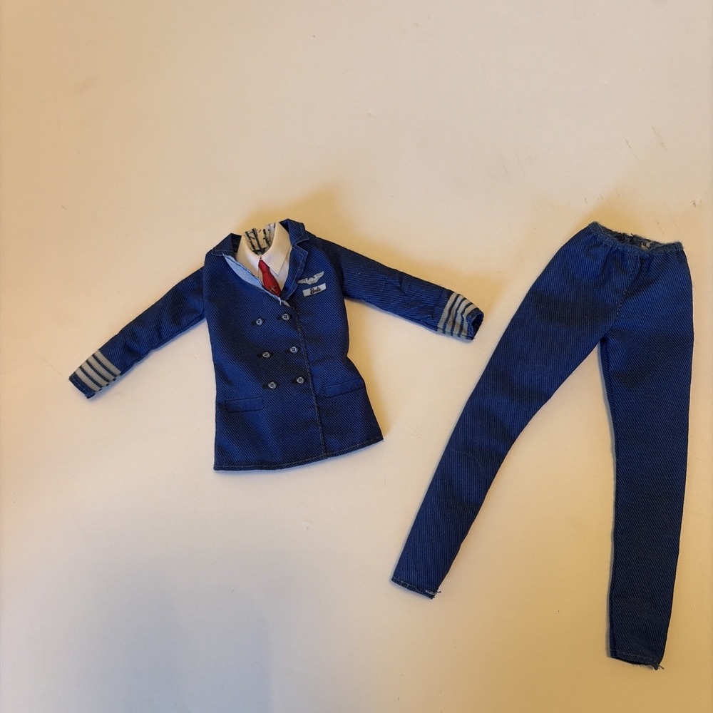 Barbie Doll Pilot Mattel FJB10 2017 - 2018 Blue Jacket  Pants